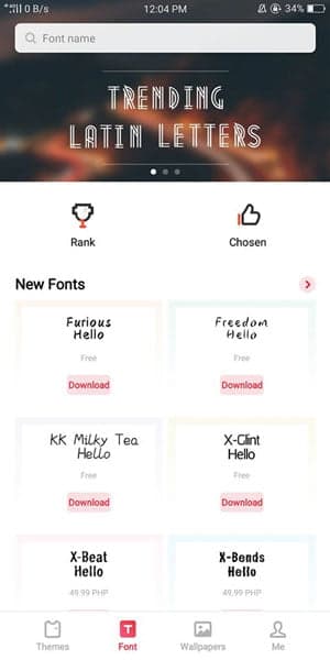 change font style oppo and realme 2 theme store
