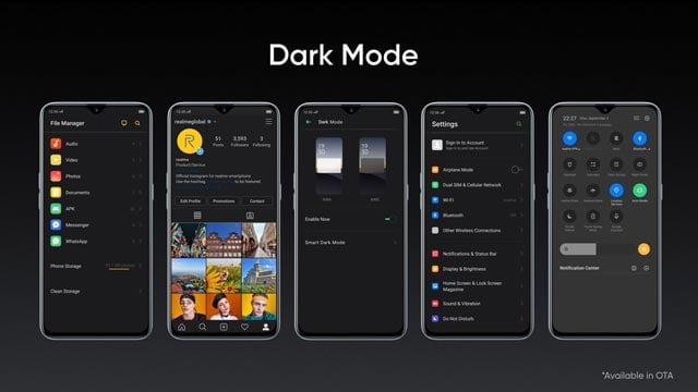 realme dark mode release date