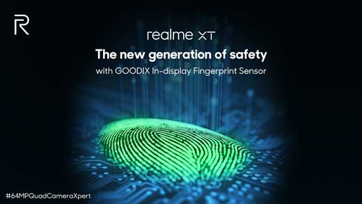 realme xt in-display fingerprint sensor