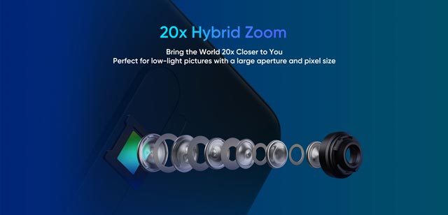 realme x2 pro rear camera with 20x hybrid zoom