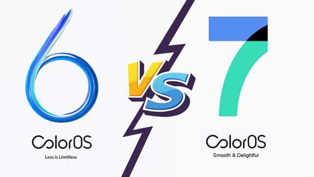 ColorOS 6 vs ColorOS 7 compare