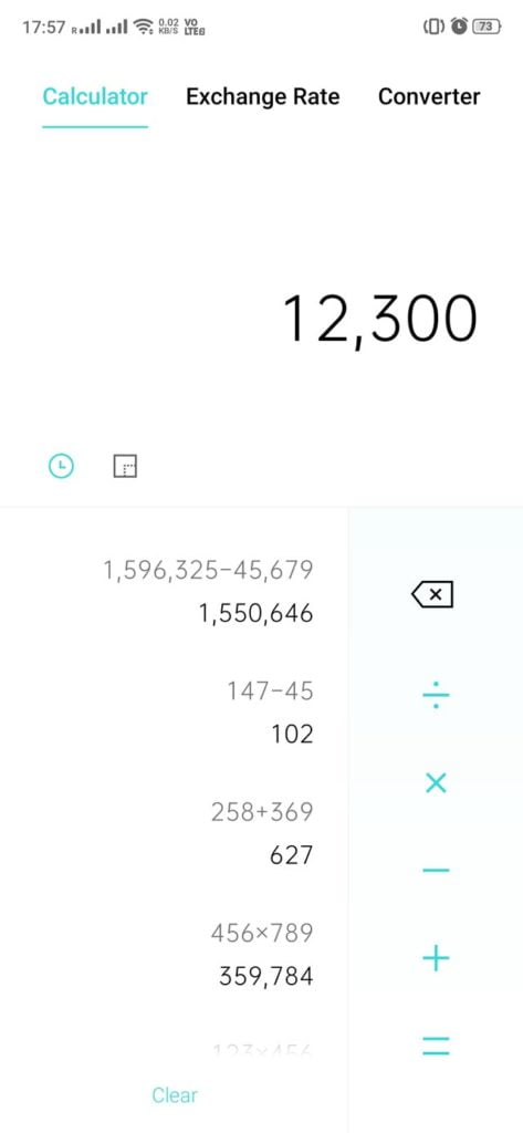 coloros 7 floating calculator history feature
