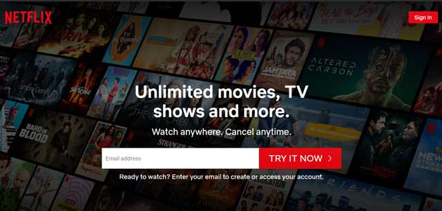 how to login in netflix account