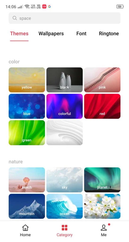 realme themes store version 7 apk download with font, theme, wallpaper and ringtone support