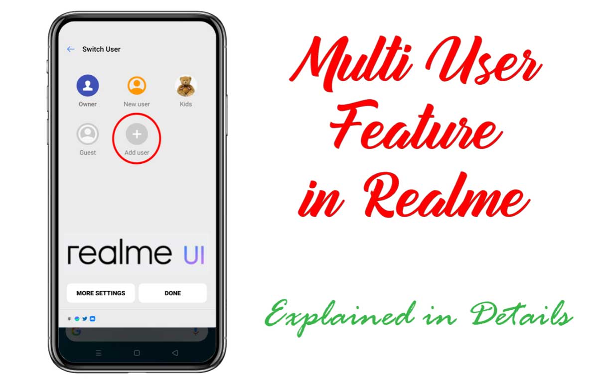how to enable & use multi user feature in realme