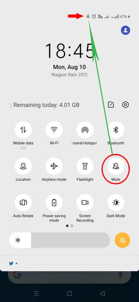 realme mute icon problem after update