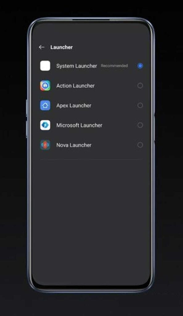 realme ui 2.0 update third party launcher support