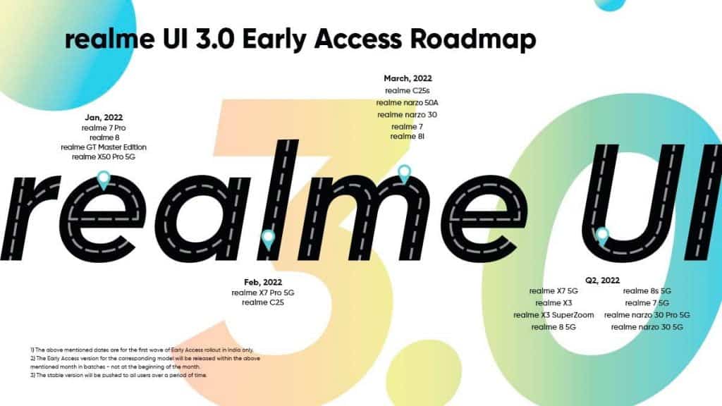 realme ui 3.0 stable update release date