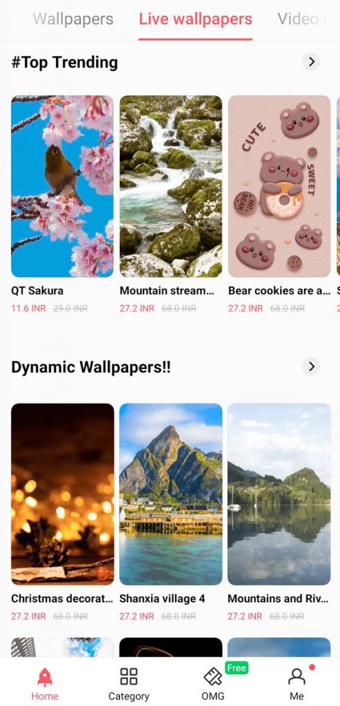 realme theme store live wallpapers