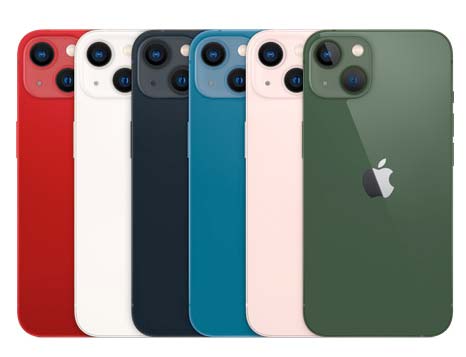 apple iphone 13 six color variants