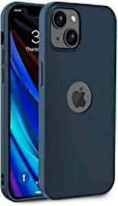apple iphone 13 rear flexible case navy blue