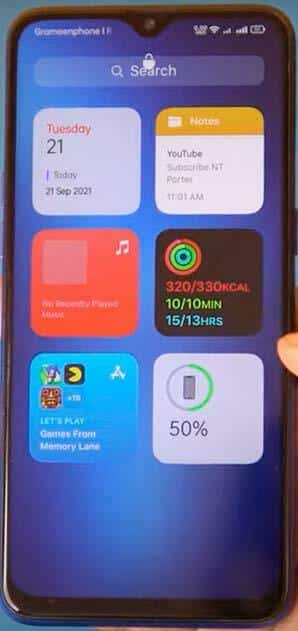 iPhone 13 Pro Max theme for realme lockscreen widget