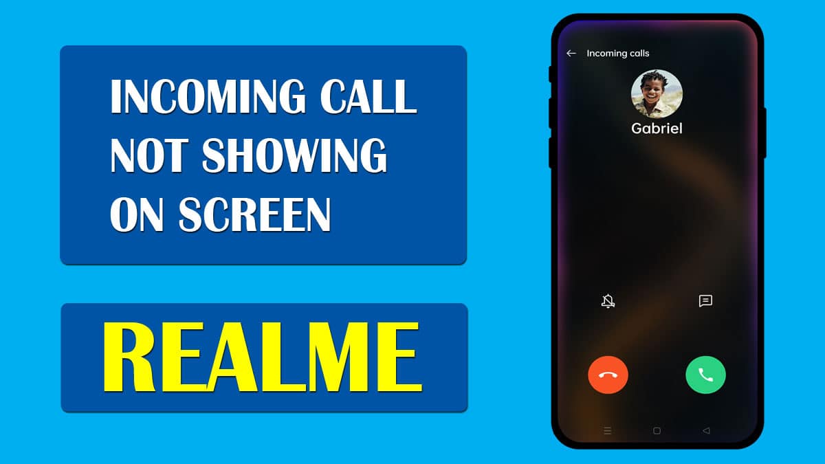 call display settings realme phone