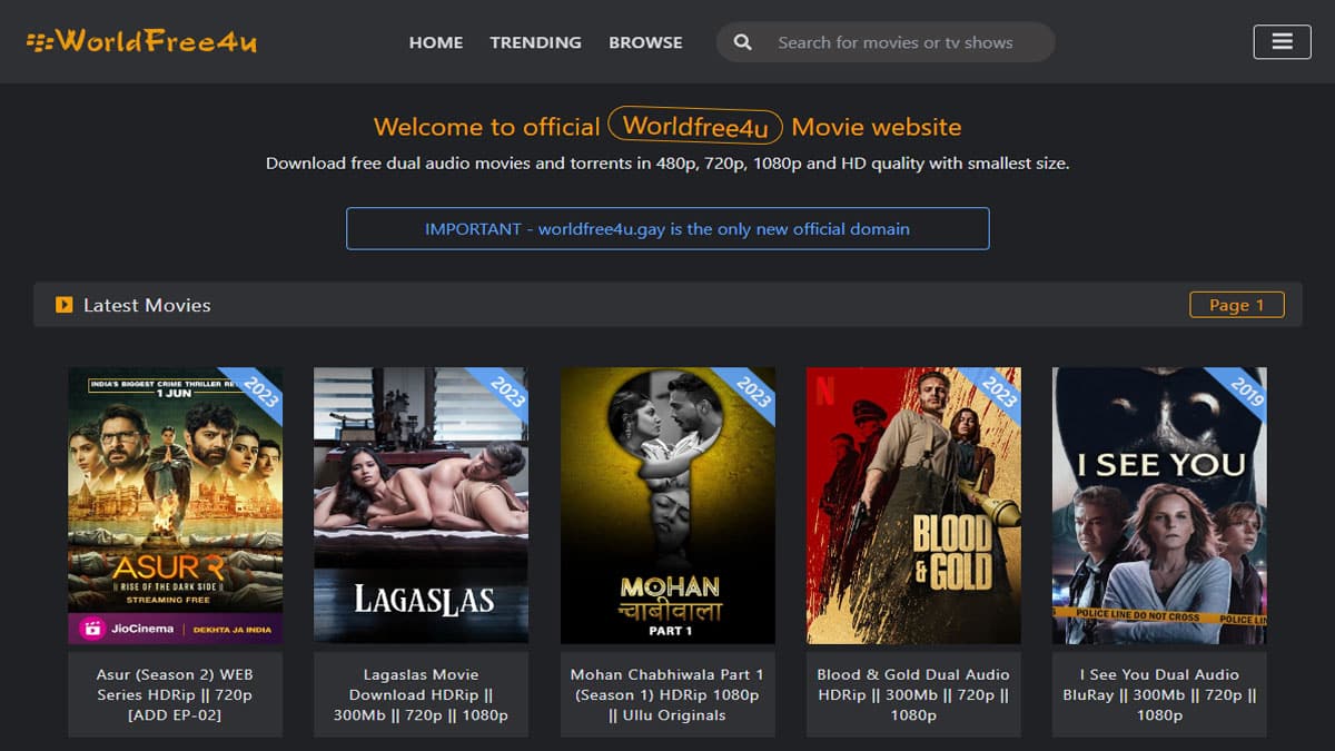 worldfree4you movies website